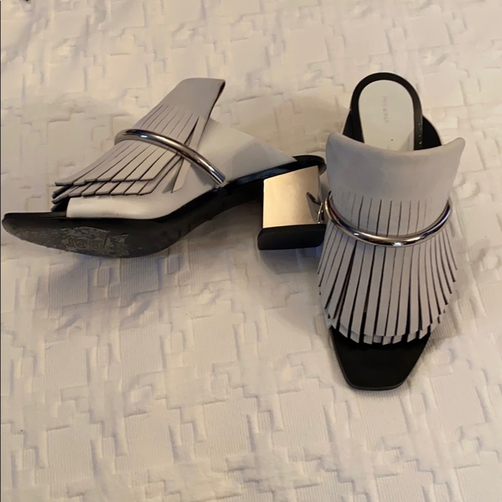 Proenza Schouler Leather Fringe Trim Accent Slide - Picture 2 of 12